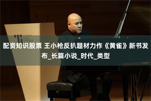 配资知识股票 王小枪反扒题材力作《黄雀》新书发布_长篇小说_时代_类型