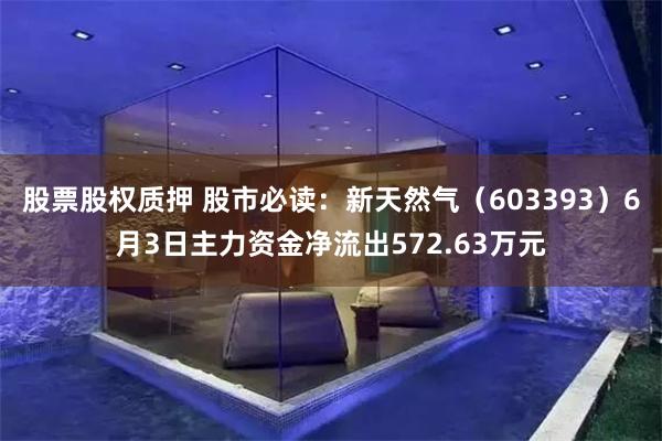 股票股权质押 股市必读：新天然气（603393）6月3日主力资金净流出572.63万元