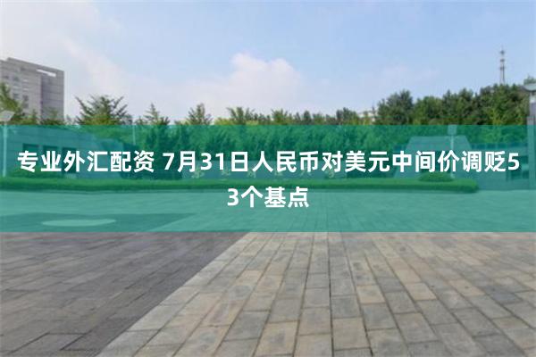 专业外汇配资 7月31日人民币对美元中间价调贬53个基点