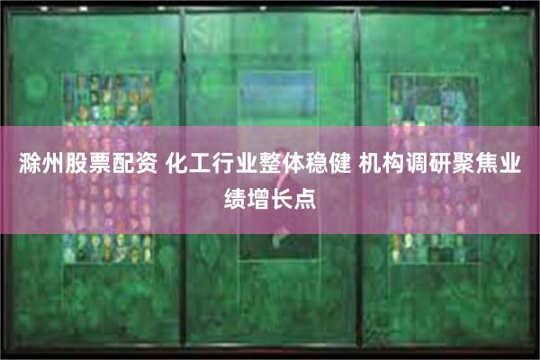 滁州股票配资 化工行业整体稳健 机构调研聚焦业绩增长点